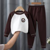 Children's Underwear Set Hot Autumn Winter Boys' and Girls' Long Sleeve Pajamas Baby's Autumn Clothes and Pants 160 gray