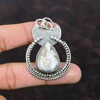 Mexican Laguna Lace Agate Pendant 925 Sterling Silver Pendant Handmade Boho Jewelry Wonderful Gemstone Pendant Gift For Mom Designer Pendant