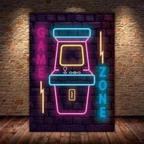 HD drobės tapybos žaidimų rankena Playstation Wall Art žaidimų valdiklio plakato spausdinimo paveikslėlis, skirtas svetainės interjero dekoravimui (su rėmeliu) 15*20cm(with frame) blue