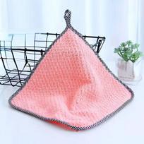 1PC of Household Super Absorbent Microfiber Towels Kitchen Dish Cloths Non-Stick Oil Washing Cloths rožinė