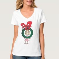 Dr Seuss Cindy Lou Who Wreath T-Shirt S