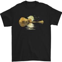 Guitar Reflection Guitarist Bass Acoustic Unisex T-shirt S beige