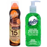 Malibu spf15 apsauginis balzamas 175ml + alavijo gelis po įdegio 200ml