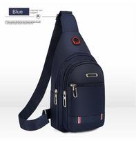 Unisex krūtinės krepšys Paprastas laikymo krepšys Lengvas kelioninis maža kuprinė Crossbody Bag Mada Kasdieniai vienetiniai krepšiai mėlyna