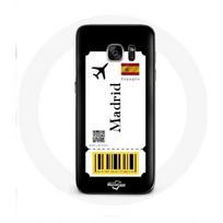 Case - Samsung - Galaxy S6 Edge - Plane Ticket - Black - Rigid