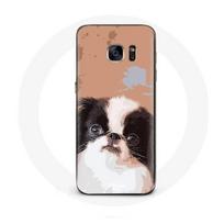 Coque pour samsung galaxy S6 edge Épagneul japonais Noir et Blanc Race de chiens