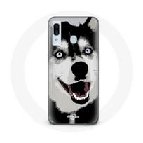 Coque pour Samsung Galaxy A20 Husky de Sibérie Yeux Bleus