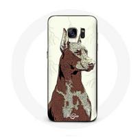 Coque pour samsung galaxy S6 edge Doberman Race de chiens