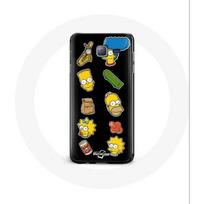 Coque pour Samsung Galaxy J5 2016 Les Simpson autocollants fond noir