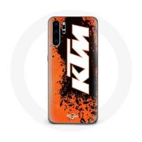 Coque pour Huawei P30 Pro KTM Logo blanc fond orange