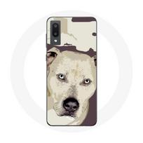 Coque pour Samsung Galaxy A02 Chien de Pitbull Blanc balta