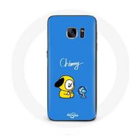 Coque pour Samsung Galaxy S6 Bangtan BTS BT21 Chimmy Jimin Fond Bleu