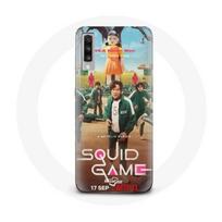 Coque pour Samsung Galaxy A70 Squid Game Série joueurs soldats poupée