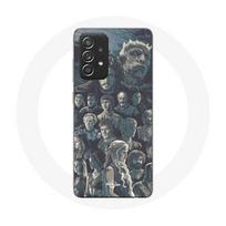 Coque pour Samsung Galaxy A52 Game of Thrones Saison 8 Le Trône de Fer Affiche Personnages Fond Gris pilka