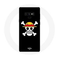 Coque pour Samsung Galaxy Note 9 One Piece Manga Tete de Mort Fond Noir