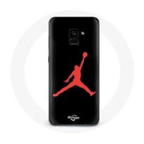 Case - Michael Jordan - Samsung Galaxy A8 Plus - Red - Hard - Sporty raudona