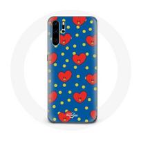 Coque pour Huawei P30 BTS Bangtan Garçons BT21 TATA de V Fond Bleu