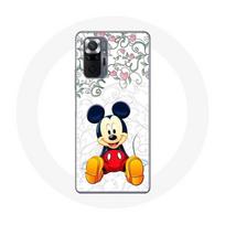 Coque pour Xiaomi Redmi Note 10 Pro Mickey Mouse Fleurs Cœurs juoda