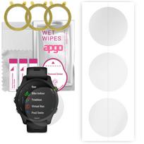 3x apgo hidrogelinė ekrano apsauga, skirta Garmin Forerunner 255 Music, hidrogelio plėvelė, su pozicionavimo sluoksniu, lengvas montavimas