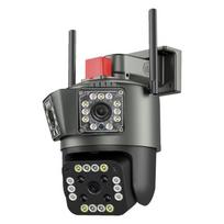 8MP PTZ WiFi 4K trijų objektyvų lauko kamera, trijų ekranų apsauga, judesio aptikimas lauko IP CCTV stebėjimo kameros EU Plug