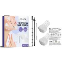 V formos liekninanti veido kaukė dvigubo smakro mažinimo priemonė V formos pakeliamoji veido kaukė kaklą pakelianti diržo pleistras stangrina ir stangrina odą 40pcs white
