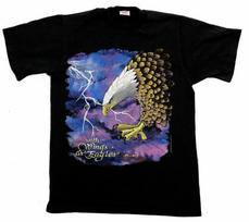With Wings As Eagles Vintage 1990 Living Epistles Jesus Single Stitch Unisex T-Shirt S blue
