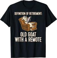 Fun Retire T Old Goat With A Remote Definition Tee Unisex T-Shirt S