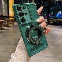 Blizgučiai magnetiniam stovui, blizgantis telefono dėklas Samsung A73 A53 A52 A54 A55 A72 A32 A22 A34 A12 A13 A15 5G, minkštas silikoninis dangtelis For Samsung A15