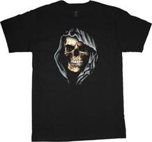 Dideliems ir aukštiems su gobtuvu Kaukolės dizaino Karališki drabužiai Gotikiniai marškinėliai Unisex T-shirt S