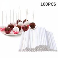 8/10/15 cm Kieto šerdies balto popieriaus ledinukų lazdelės šokoladiniam cukrui saldainiams saldainiams Lolly Pop Sucker lazdelės Cake Pop Sticks TDJ 100pcs 80x35mm white