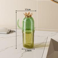 Toothbrush Cup Holder Multifunction Travel Case Rinse Mouthwash for 2 Green beige