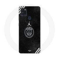 Coque - Maniacase - Samsung Galaxy A21s - Noir - PSG Jordan logo - Souple juoda