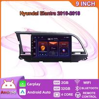 Belaidis automobilinis radijas Carplay Hyundai Elantra 2016-2018 m. Android Multimedijos vaizdo grotuvas GPS navigacija WIFI 4+64GB 2+32GB black