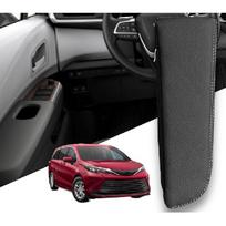 Odinių durų porankio pagalvėlės priedai, skirti Toyota Sienna 2021 2022 2023 m. (Juoda) juoda