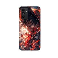 Phone Case - Maniacase - Samsung Galaxy A54 5G - Silicone - Flexible - Angry Luffy juoda