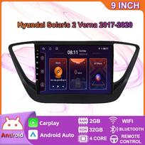 Android Carplay Auto For Hyundai Solaris 2 Verna 2017-2020 Car Radio Navigaion GPS Multimedia Video Player 2din Head Unit 2+32GB 2+32GB juoda