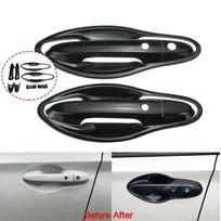 Automobilio išorės stiliaus priekinių durų rankenų dangtelio apdaila anglies pluošto dubenėlis Honda HRV HR-V Vezel 2014-2017 carbon fiber pattern black