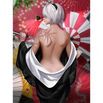 Spausdinti Žaidimas Mechaninė era Neil 2B nuoga Seksuali mergina Menas Plakatai Sienų piešinys Drobės tapyba svetainei Namų dekoro paveikslėlis 21cm×30cm NoFrame black