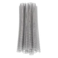 100PCS Spiral Binding Coils 34 Loops 3:1 Pitch  Paper Double Wire Binding Spines 120 Sheets Capaci Silver
