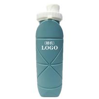 Sports Kettle Edible Silicon Folding Bottle Outdoor Creative Gift Portable High Temperature Resistant Net Weight 145G 600ML1PCS gray