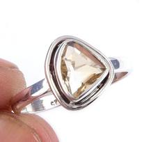 Natural Citrine Gemstone Handmade 925 Solid Sterling Silver Ring Size 7 T4u19 white