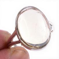 Natural Citrine Gemstone Handmade 925 Solid Sterling Silver Ring Size 8 f5N87 gray