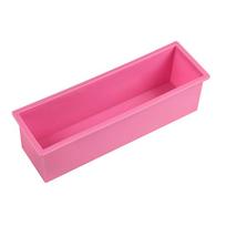 WTEMPO 1PC Simple Big Toast Tiramisu Silicone Mold Ice Cream Jelly Pudding Rectangular Cake Mold Creative DIY Home Bakery Baking Tools 27.5*7*7.7cm rožinė