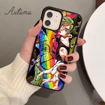 Jolyne Kujo Johnny Joestar Jojo Phone Case for iPhone 11 12 13 14 Pro Max mini X XR XS SE 2020 6S 7 8 Plus Samsung S21 S22 Cover iPhone 5 5s SE black