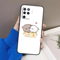 Persikų katė, skirta OPPO Raskite X3 X5 Pro A9 A5 A31 2020 A15 A16 A52 A72 A1K A83 A91 A54 A74 A94 A53S dėklą OPPO A1K