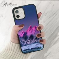 Mountain Pine Tree Forest Mountain Phone Case for iPhone 11 12 13 14 Pro Max mini XR XS SE 2020 6S 7 8 Plus Galaxy S21 S22 Cover iPhone 5 5s SE
