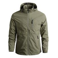 Vyriška „Softshell“ striukė rudens pavasario gatvės apranga „Tactical Bomber Windbreaker“ striukės su gobtuvu Vyriški „Hip-hop Pilot“ vėjui atsparūs paltai S juoda