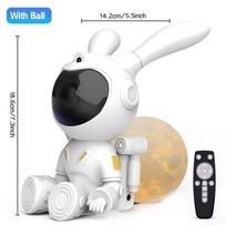 Rabbit Galaxy Star projektorius Žvaigždėtas dangus nakties šviesa astronautų lempa Namų kambario dekoras Miegamojo dekoravimas Dekoratyviniai šviestuvai Dovana white