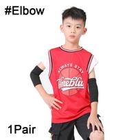 1 Pair Knitted Kids Elbow/Knee Brace Bamboo Charcoal Children Patella Brace Support for Soccer, Volleyball, Outdoor Sports S red