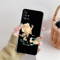 Clear Case For Samsung Galaxy A52 A12 A51 A32 A21s A71 A32 A22 50 A70 A31 A72 5G Phone Cover Anime Genshin Impact Cool Samsung A73 5G black